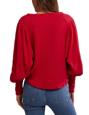 Blusa Free People manga larga para mujer