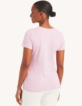 Playera manga corta Nautica Ef cuello redondo para mujer
