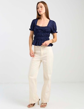 Blusa Free People manga corta para mujer