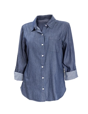 Camisa Nautica de algodón manga larga para mujer