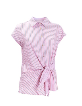 Camisa Nautica de algodón manga corta para mujer