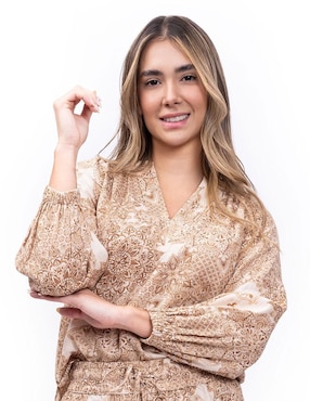 Blusa Nautica manga larga para mujer
