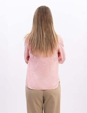 Camisa Nautica de algodón manga larga para mujer