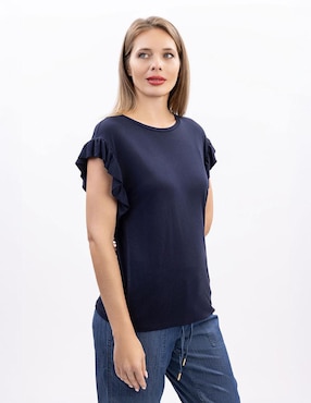 Blusa Nautica manga corta para mujer