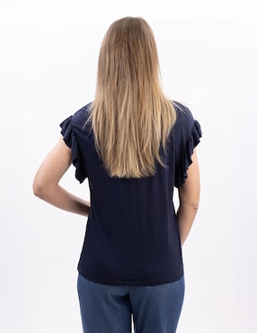 Blusa Nautica manga corta para mujer