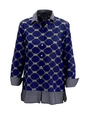 Camisa Nautica de algodón manga larga para mujer