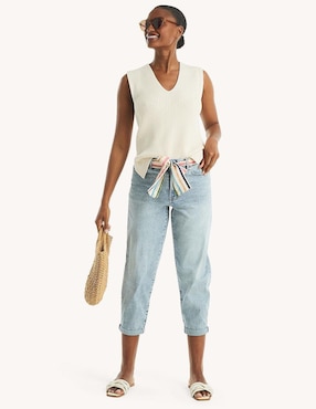 Jeans relaxed mom Nautica para mujer