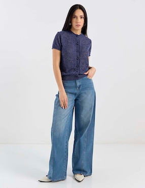 Blusa Kur.Kuma manga corta para mujer