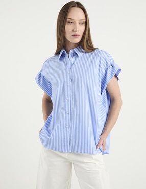 Blusa camisera Kur.Kuma manga corta para mujer