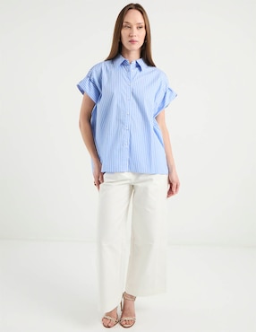 Blusa camisera Kur.Kuma manga corta para mujer