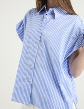 Blusa camisera Kur.Kuma manga corta para mujer
