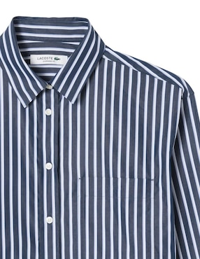 Camisa Lacoste de algodón manga larga para mujer