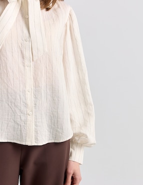 Blusa Kur.Kuma manga larga para mujer