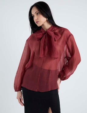 Blusa Kur.Kuma manga larga para mujer
