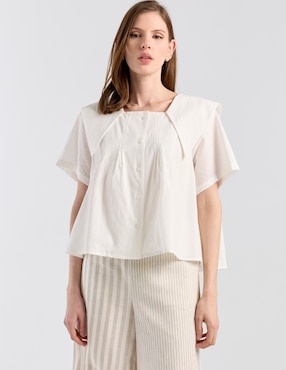 Blusa Kur.Kuma manga corta para mujer