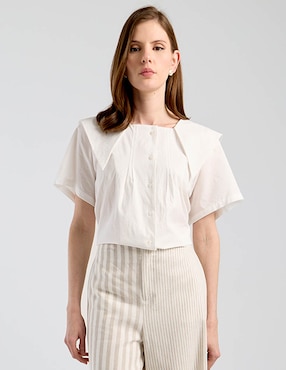 Blusa Kur.Kuma manga corta para mujer