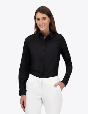Camisa Nautica de algodón manga larga para mujer