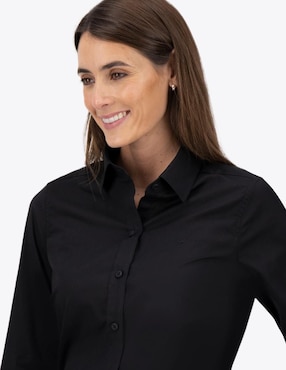 Camisa Nautica de algodón manga larga para mujer