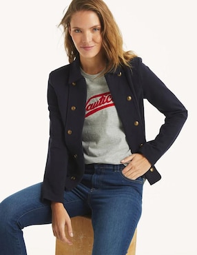 Playera manga corta Nautica cuello redondo para mujer