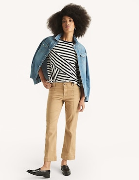 Playera manga larga Nautica Fall cuello redondo para mujer