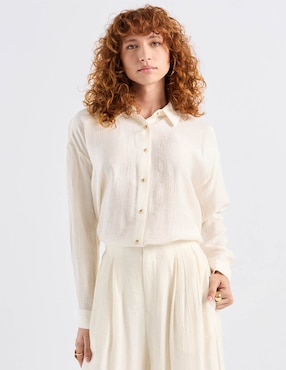 Blusa camisera Kur.Kuma manga larga para mujer