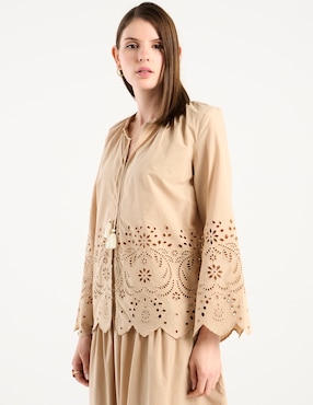 Blusa Kur.Kuma manga larga para mujer