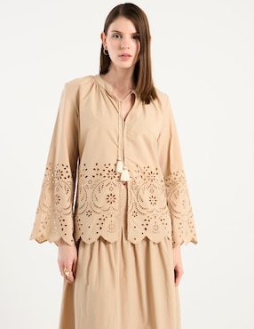 Blusa Kur.Kuma manga larga para mujer
