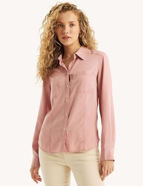 Camisa Nautica manga larga para mujer