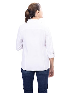 Camisa Nautica de algodón manga 3/4 para mujer