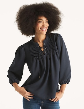 Blusa Nautica manga 3/4 para mujer