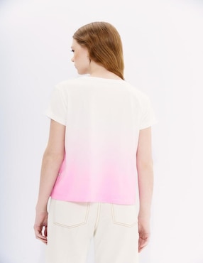 Playera manga corta Rapsodia cuello redondo para mujer