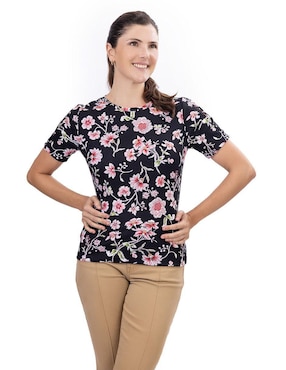 Playera manga corta Nautica Fall cuello redondo para mujer