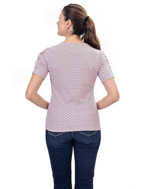 Playera manga corta Nautica cuello redondo para mujer