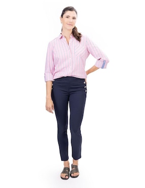 Legging Nautica a la cintura alta con botones para mujer
