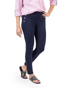 Legging Nautica a la cintura alta con botones para mujer