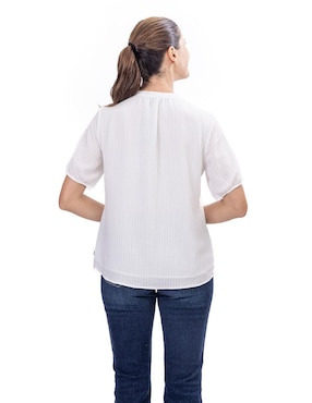 Blusa Nautica manga corta para mujer