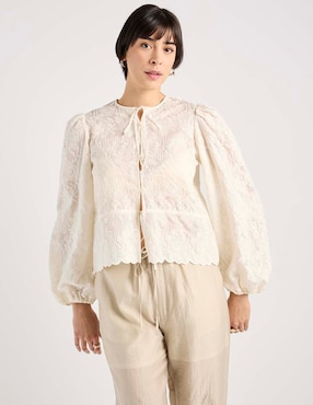 Blusa camisera Kur.Kuma manga larga para mujer
