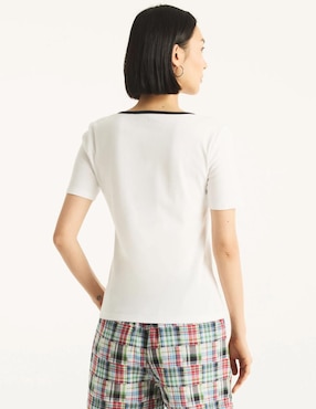 Playera Nautica cuello redondo para mujer