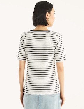 Playera Nautica cuello redondo para mujer