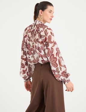 Blusa BCBG manga larga para mujer