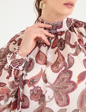Blusa BCBG manga larga para mujer