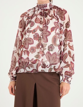 Blusa BCBG manga larga para mujer