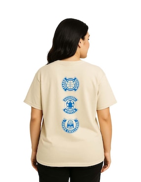 Playera manga corta Monsters University cuello redondo para mujer