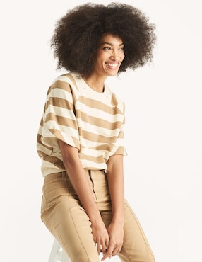 Blusa Nautica manga al codo para mujer