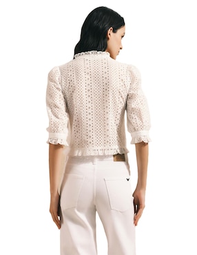 Blusa camisera Rapsodia manga 3/4 para mujer