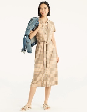 Vestido midi casual Nautica Fall para mujer