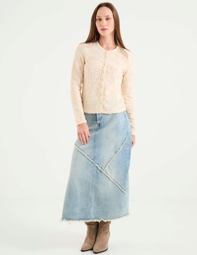 Blusa camisera Scotch & Soda manga larga para mujer