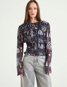 Blusa Scotch & Soda manga larga para mujer