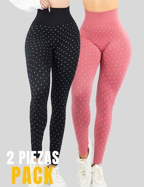 Set legging Malabis cintura alta con elástico para mujer
