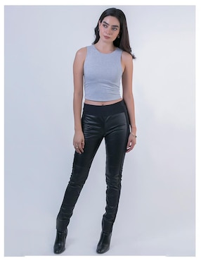 Legging Castelli Leather Authentic a la cintura con elástico ajustable para mujer